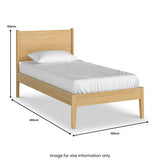 Cavell Oak Bedframe Single Natural  from Roseland Furniture
