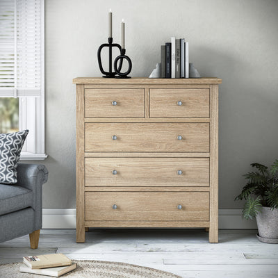 Farrow Washed Oak XL 2 Over 3 Chest of Drawers