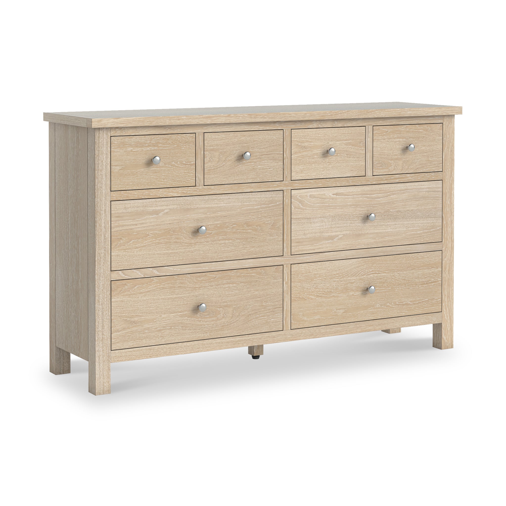 Farrow Washed Oak XL 8 Drawer Chest of Drawers | Roseland