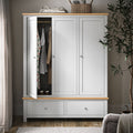 Farrow-xl-triple-wardrobe-with-2-drawers-grey from Roseland Furniture