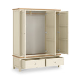 Farrow XL Triple Wardrobe with 2 Drawers from Roseland Furniture