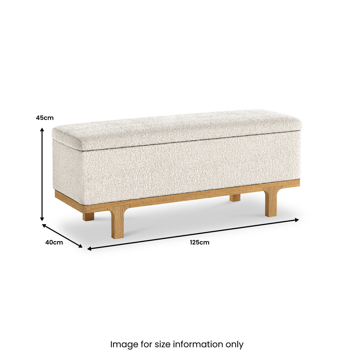 Mylor Upholstered Storage Ottoman dimensions