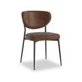Alfaro Faux Leather Dining Chair Brown from Roseland Furniture