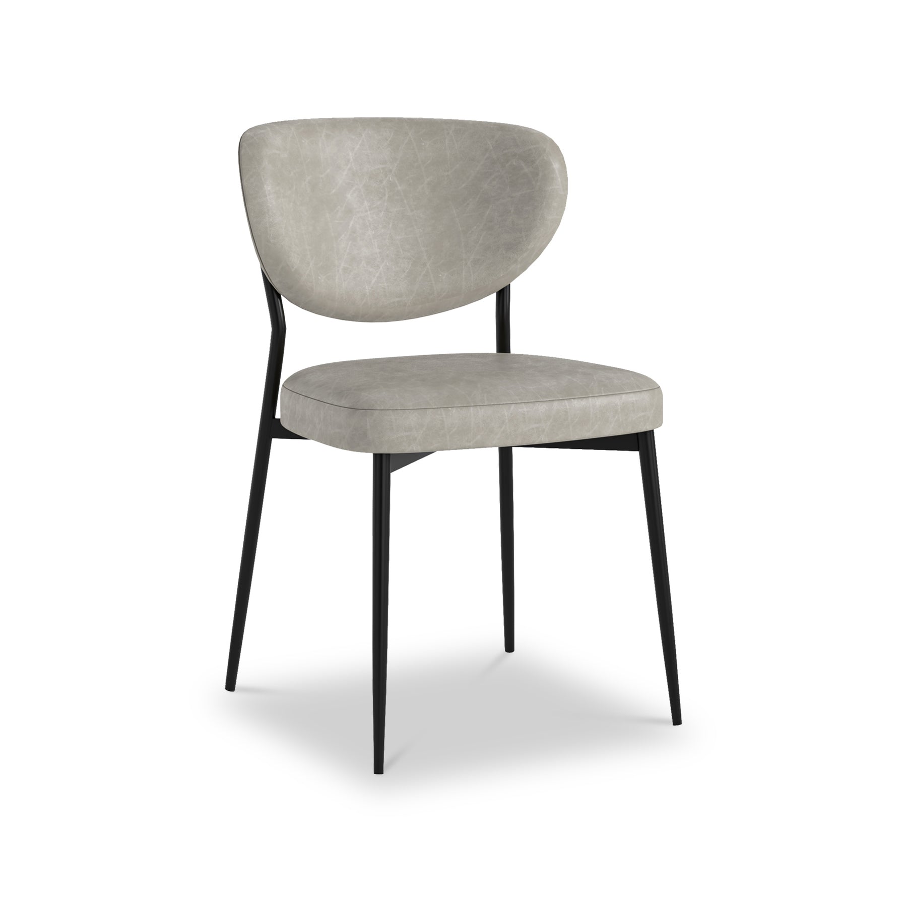 Alfaro Faux Leather Dining Chair Grey from Roseland Furniture