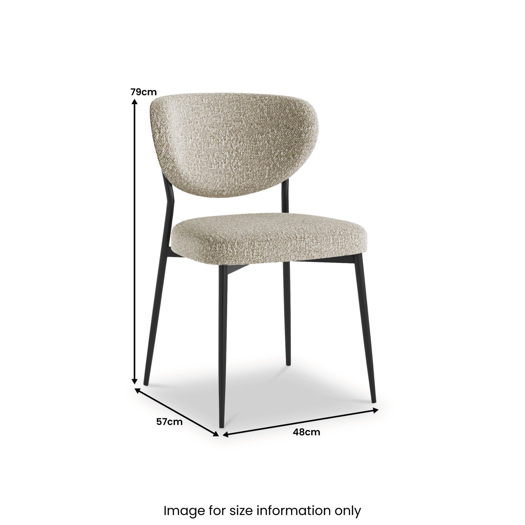 Fierro Boucle Dining Chair Oatmeal from Roseland Furniture