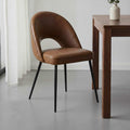 Connoly Faux Leather Dining Chair Brown from Roseland Furniture