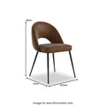 Connoly Faux Leather Dining Chair Brown from Roseland Furniture