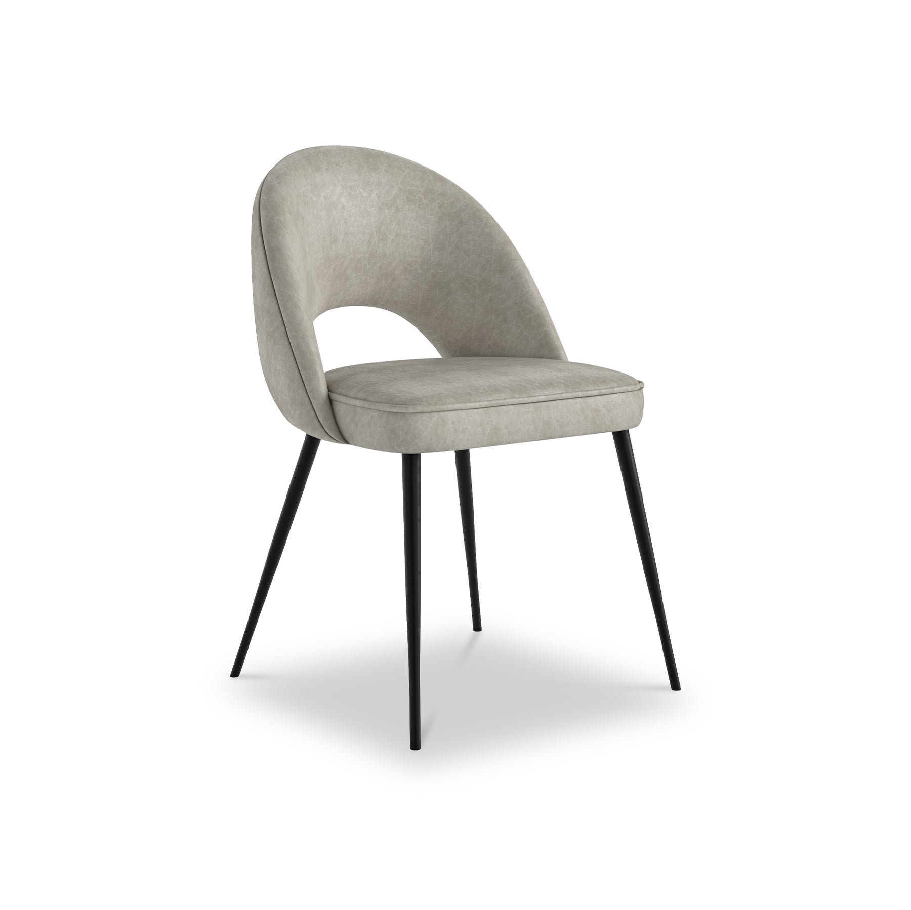 Connoly Faux Leather Dining Chair Grey from Roseland Furniture