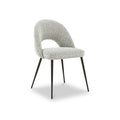Hughes Boucle Dining Chair Grey White Mix from Roseland Furniture
