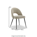 Hughes Boucle Dining Chair Oatmeal from Roseland Furniture