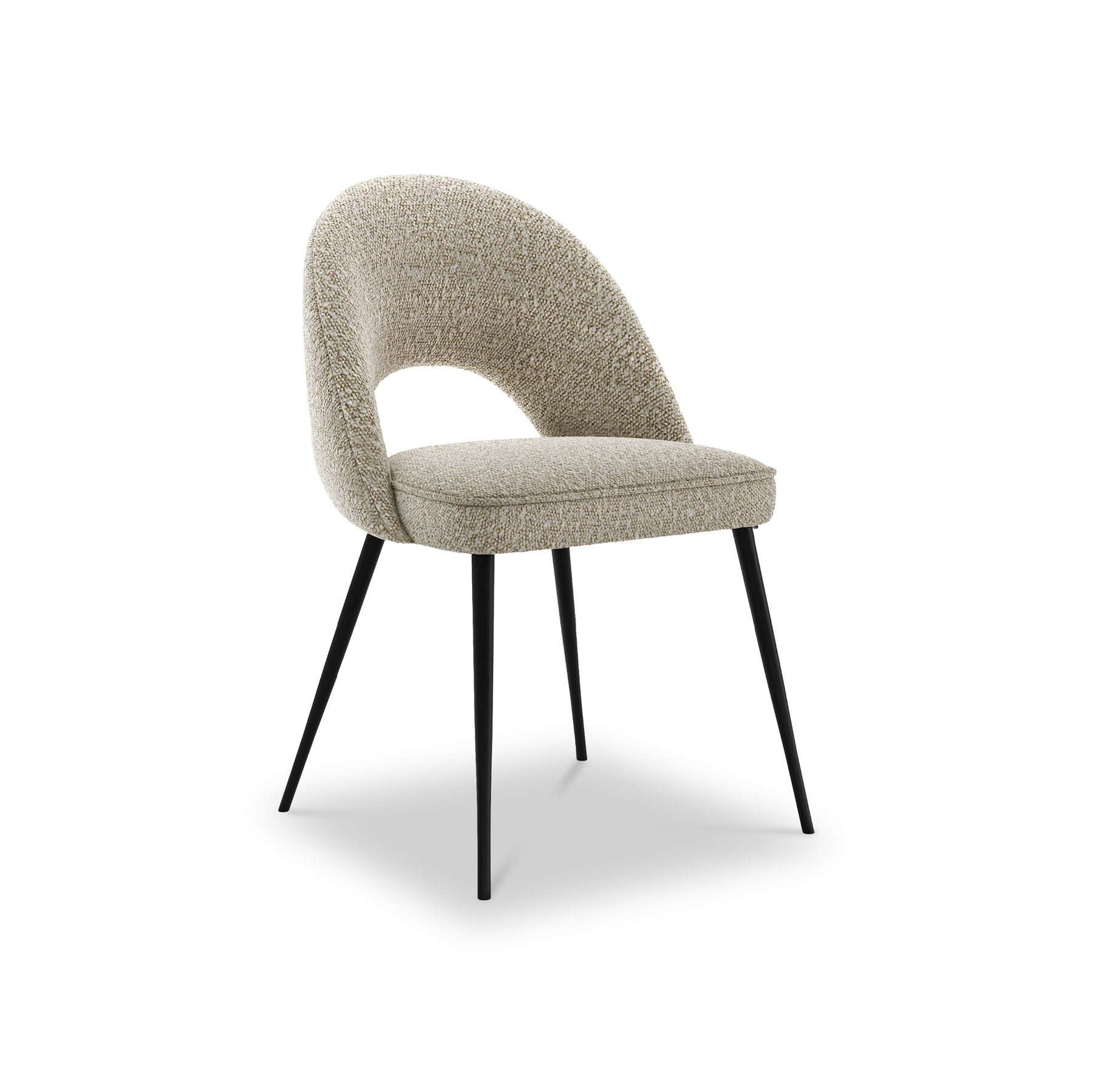 Hughes Boucle Dining Chair Oatmeal from Roseland Furniture