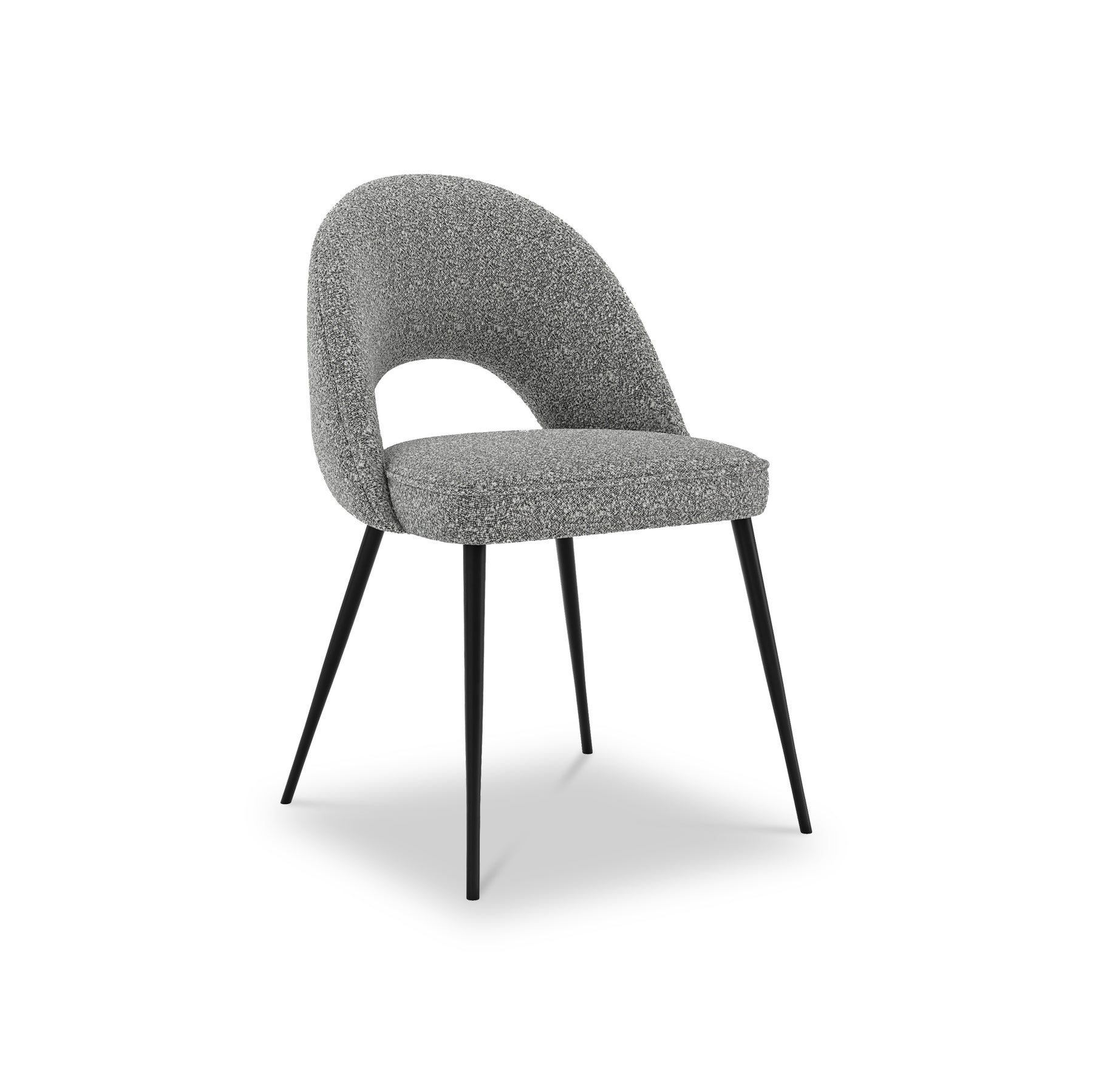 Hughes Boucle Dining Chair Grey from Roseland Furniture