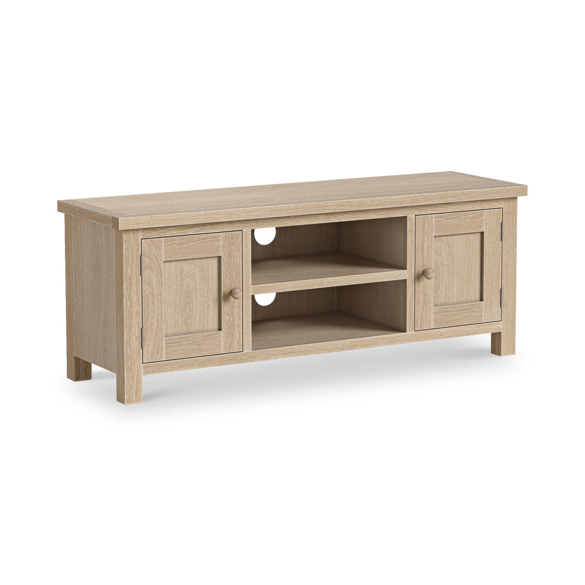 Treland Washed Oak 125cm Large TV Unit from Roseland Furniture