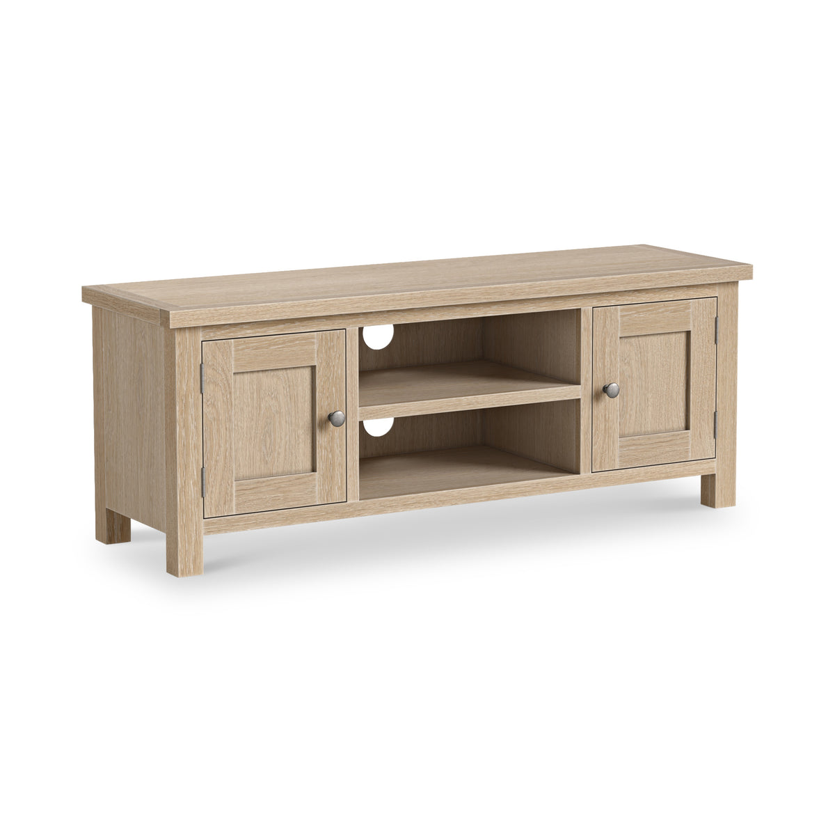 Treland Washed Oak 125cm Large TV Unit from Roseland Furniture