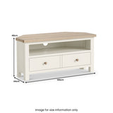 Trelan 2 Drawer Corner TV Unit Coconut from Roseland Furniture