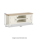 Trelan 125cm Large TV Unit Coconut from Roseland Furniture