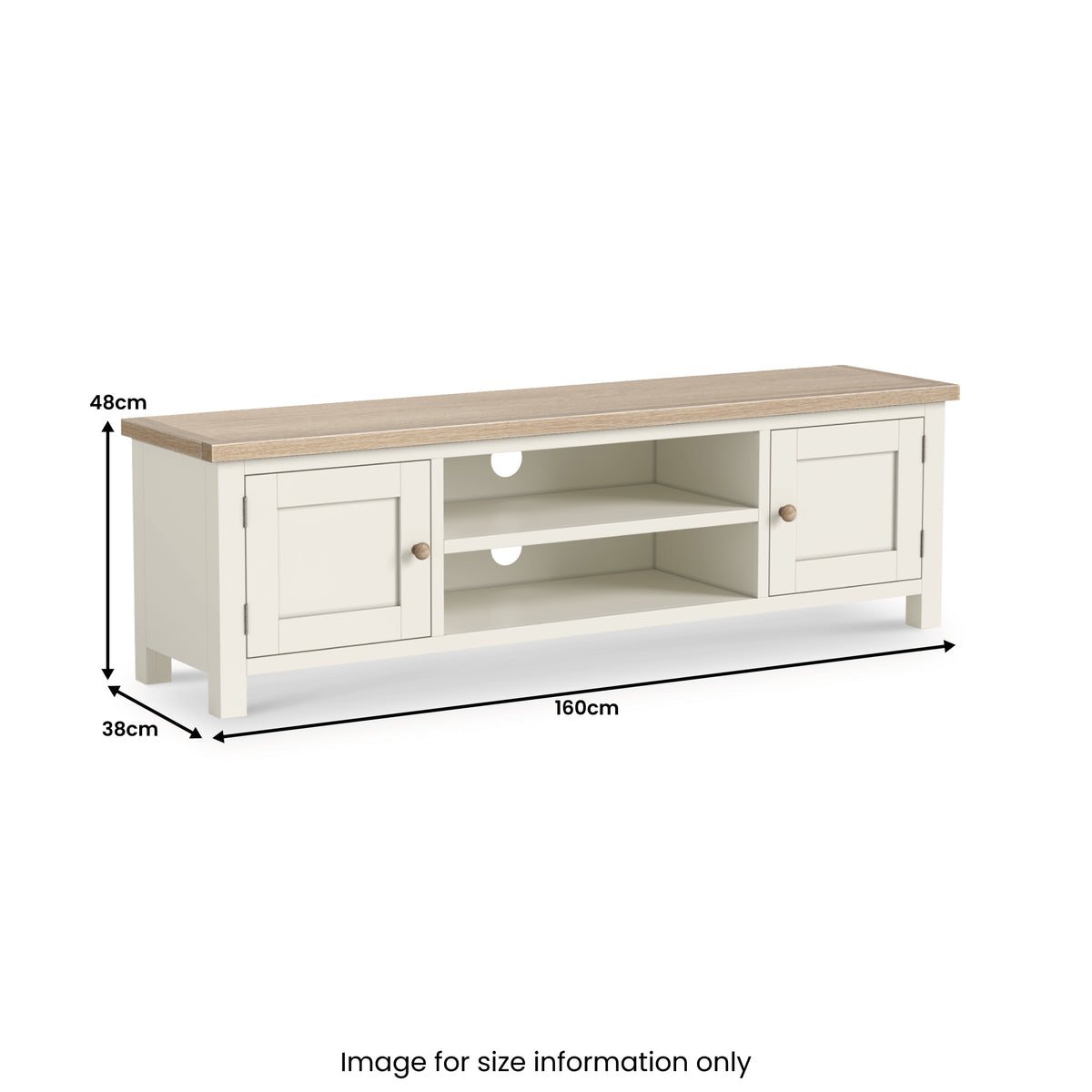 Trelan 160cm Extra Large TV Unit Coconut from Roseland Furniture