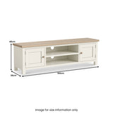 Trelan 160cm Extra Large TV Unit Coconut from Roseland Furniture