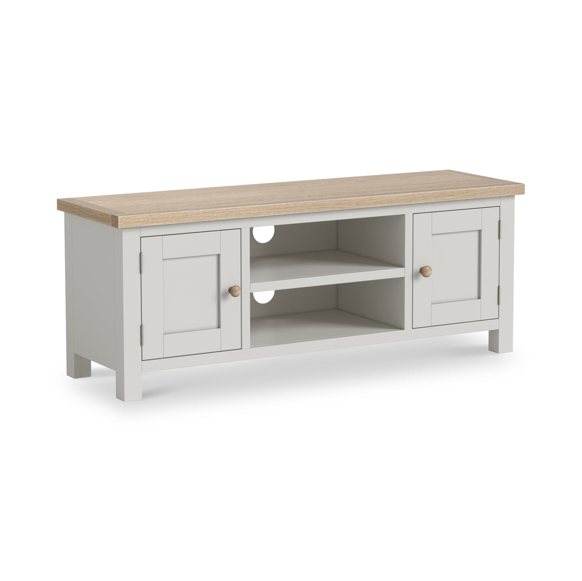 Trelan 125cm Large TV Unit Light Grey from Roseland Furniture