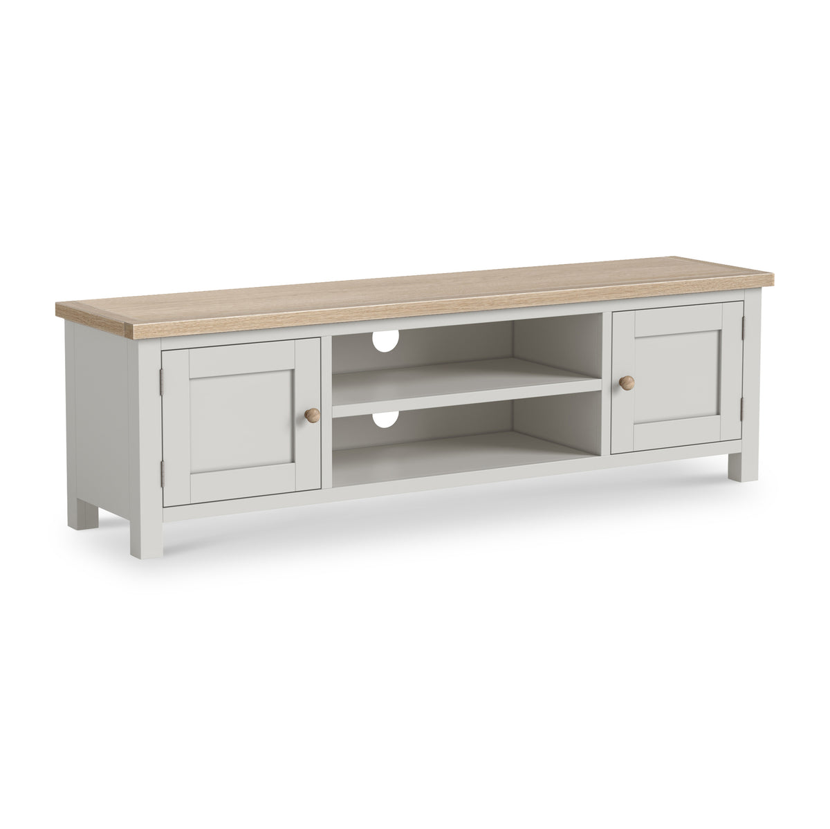 Trelan 160cm Extra Large TV Unit Light Grey from Roseland Furniture