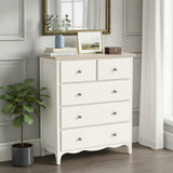 Celine Coconut White Oak Top 2 Over 3 Drawer Chest from Roseland Furniture