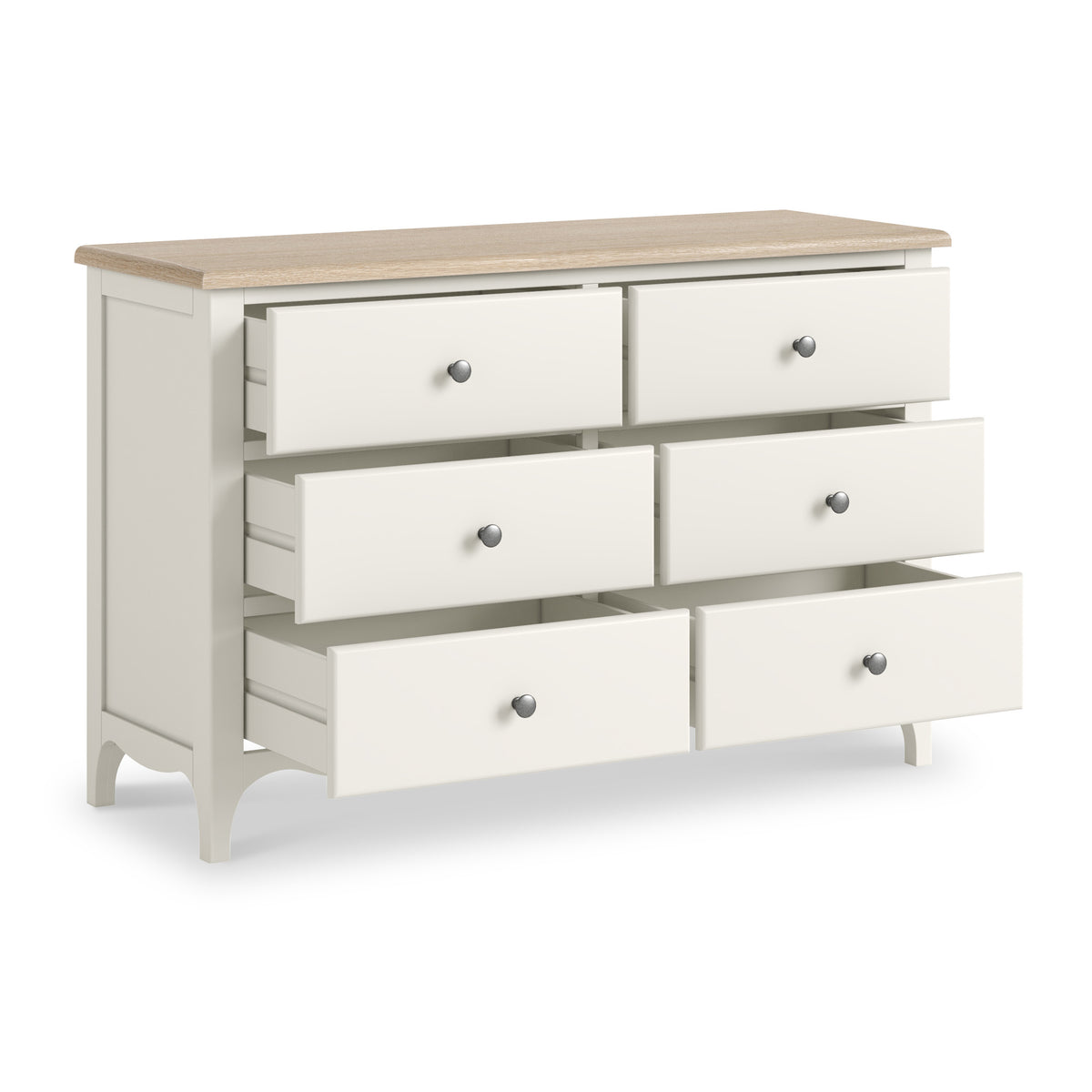 Celine Coconut White Oak Top 6 Drawer Chest from Roseland Furniture