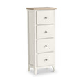 Celine Coconut White Oak Top 4 Drawer Tallboy Chest from Roseland Furniture