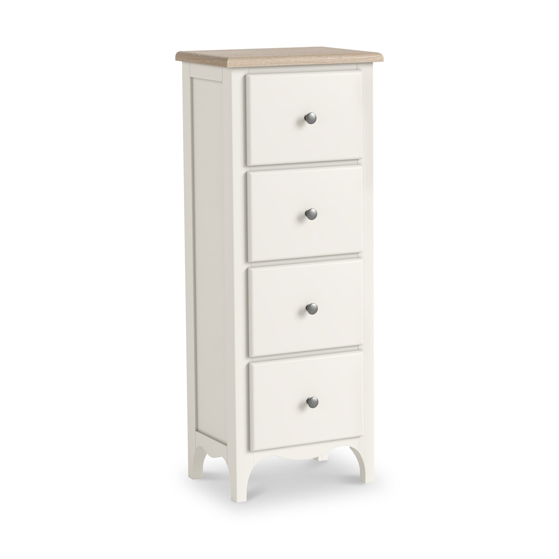 Celine Coconut White Oak Top 4 Drawer Tallboy Chest from Roseland Furniture