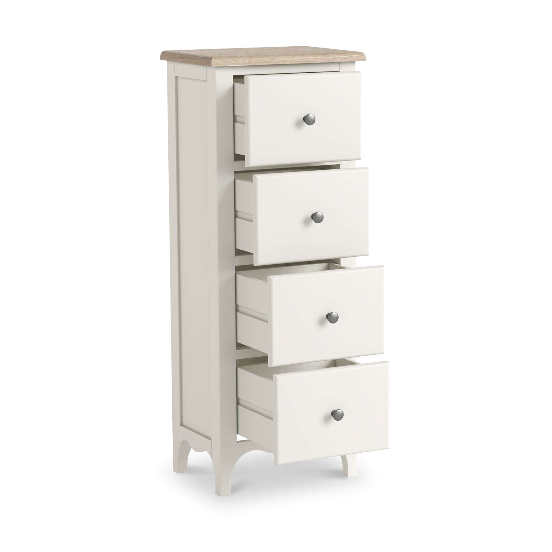 Celine Coconut White Oak Top 4 Drawer Tallboy Chest from Roseland Furniture