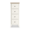 Celine Coconut White Oak Top 4 Drawer Tallboy Chest from Roseland Furniture
