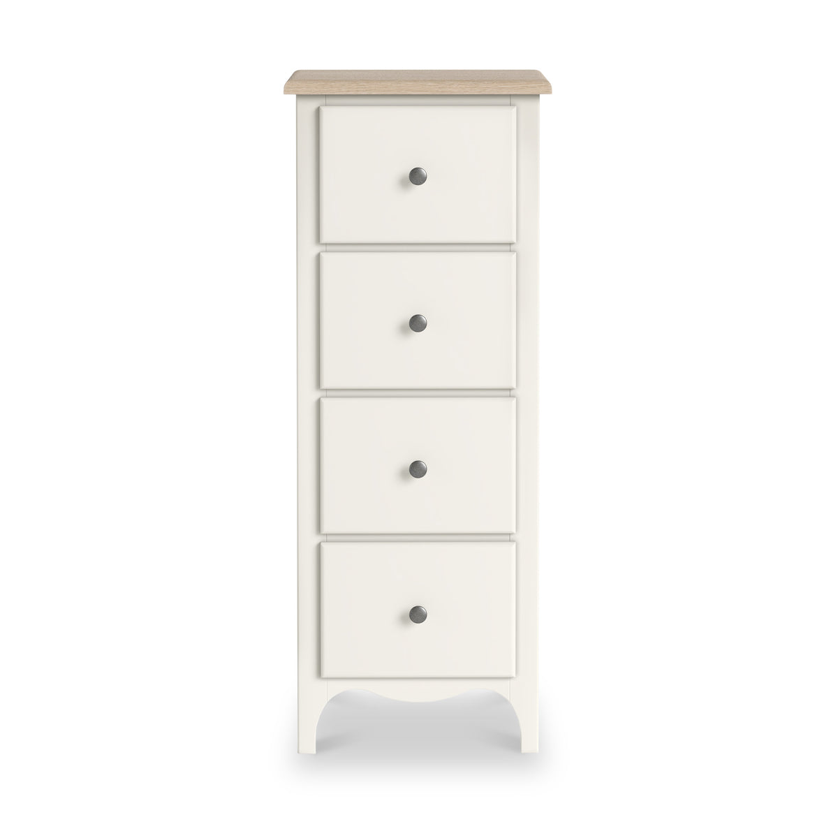 Celine Coconut White Oak Top 4 Drawer Tallboy Chest from Roseland Furniture