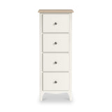 Celine Coconut White Oak Top 4 Drawer Tallboy Chest from Roseland Furniture