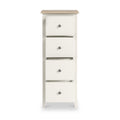 Celine Coconut White Oak Top 4 Drawer Tallboy Chest from Roseland Furniture