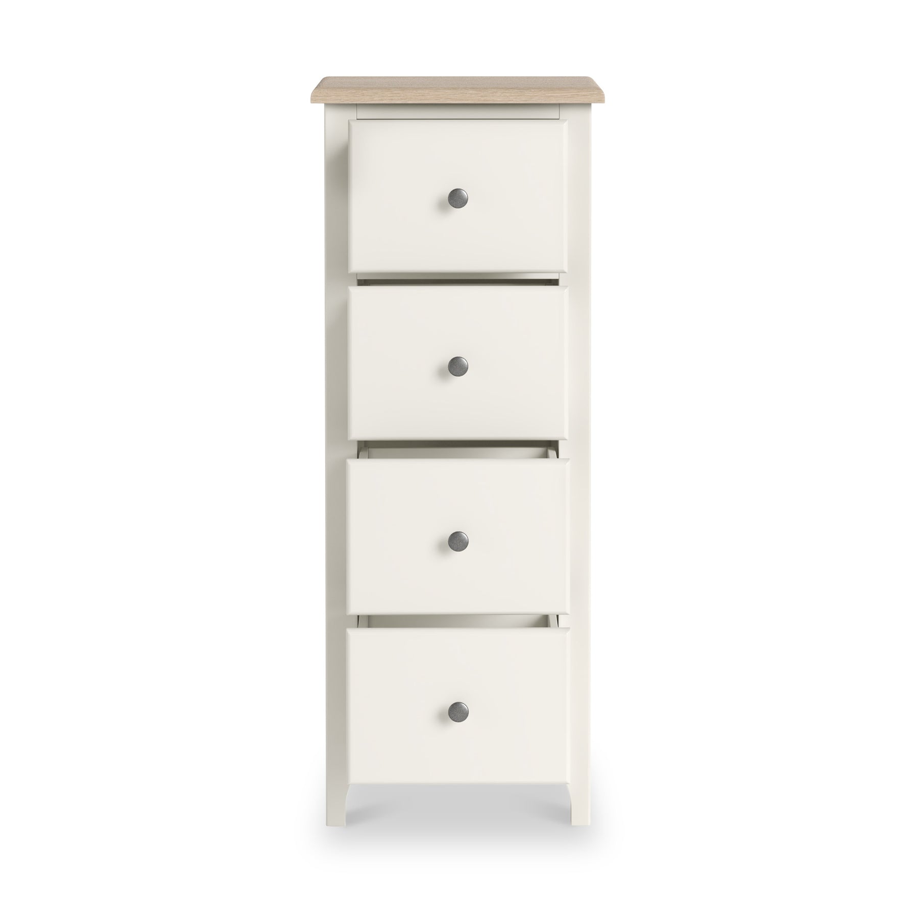 Celine Coconut White Oak Top 4 Drawer Tallboy Chest from Roseland Furniture