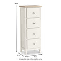 Celine Coconut White Oak Top 4 Drawer Tallboy Chest from Roseland Furniture