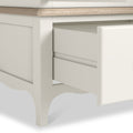 Celine Coconut White Oak Top Double Wardrobe from Roseland Furniture