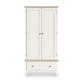 Celine Coconut White Oak Top Double Wardrobe from Roseland Furniture