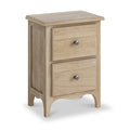 Celine Washed Oak 2 Drawer Bedside Table from Roseland Furniture
