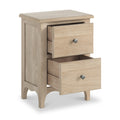 Celine Washed Oak 2 Drawer Bedside from Roseland Furniture