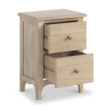 Celine Washed Oak 2 Drawer Bedside from Roseland Furniture