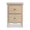 Celine Washed Oak 2 Drawer Bedside from Roseland Furniture