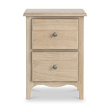 Celine Washed Oak 2 Drawer Bedside from Roseland Furniture