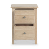 Celine Washed Oak 2 Drawer Bedside from Roseland Furniture
