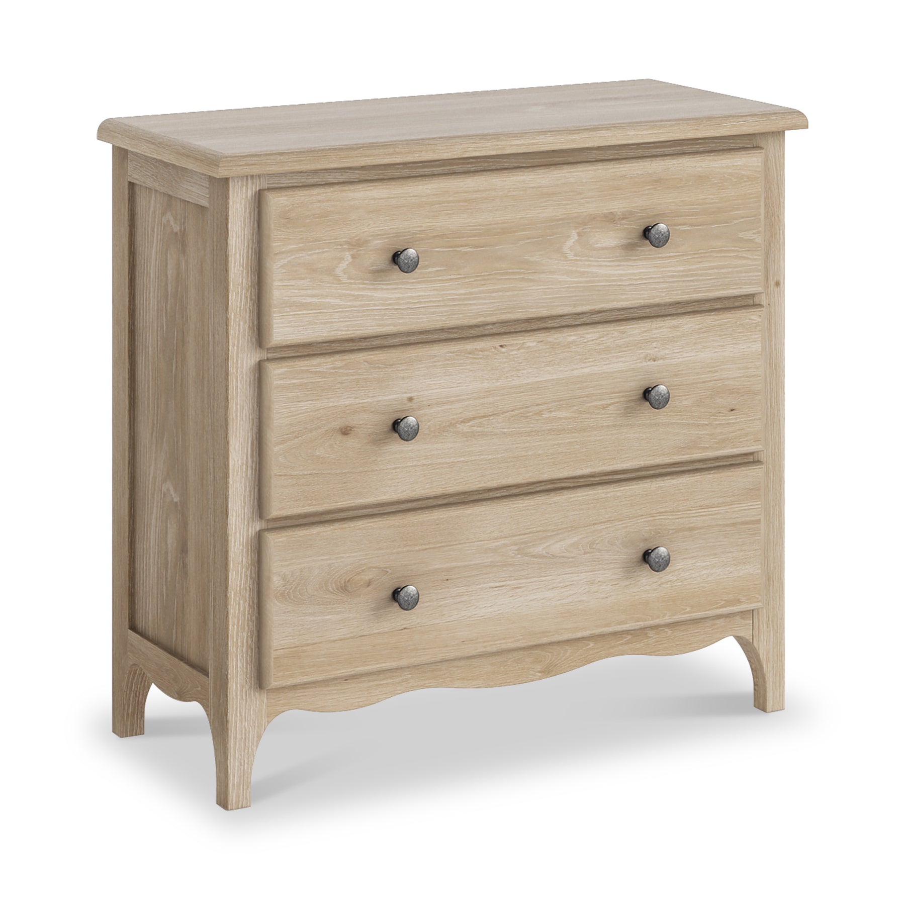 Celine Washed Oak 3 Drawer Chest from Roseland Furniture