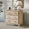 Celine Washed Oak 3 Drawer Chest from Roseland Furniture