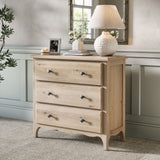 Celine Washed Oak 3 Drawer Chest from Roseland Furniture