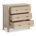 Celine Washed Oak 3 Drawer Chest from Roseland Furniture