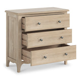Celine Washed Oak 3 Drawer Chest from Roseland Furniture