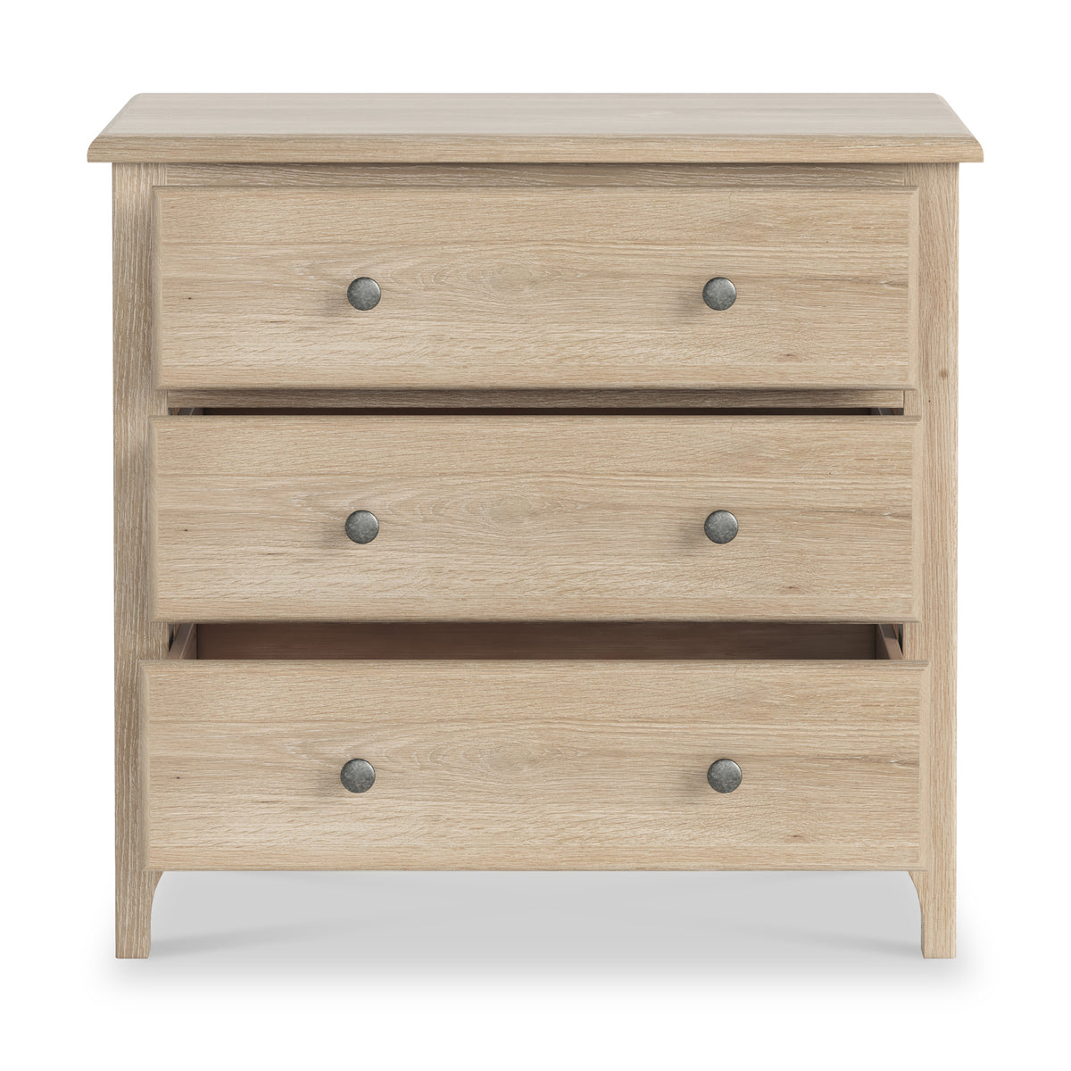 Celine Washed Oak 3 Drawer Chest from Roseland Furniture