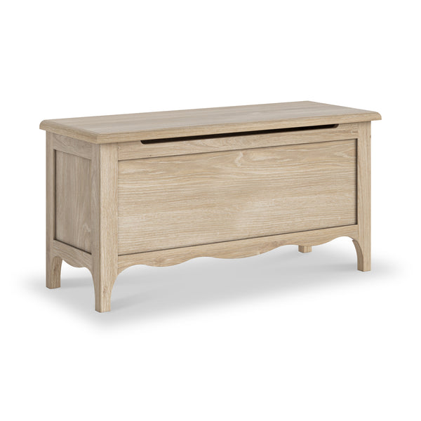 Celine Washed Oak Chic Blanket Bench | Ready Assembled | Roseland